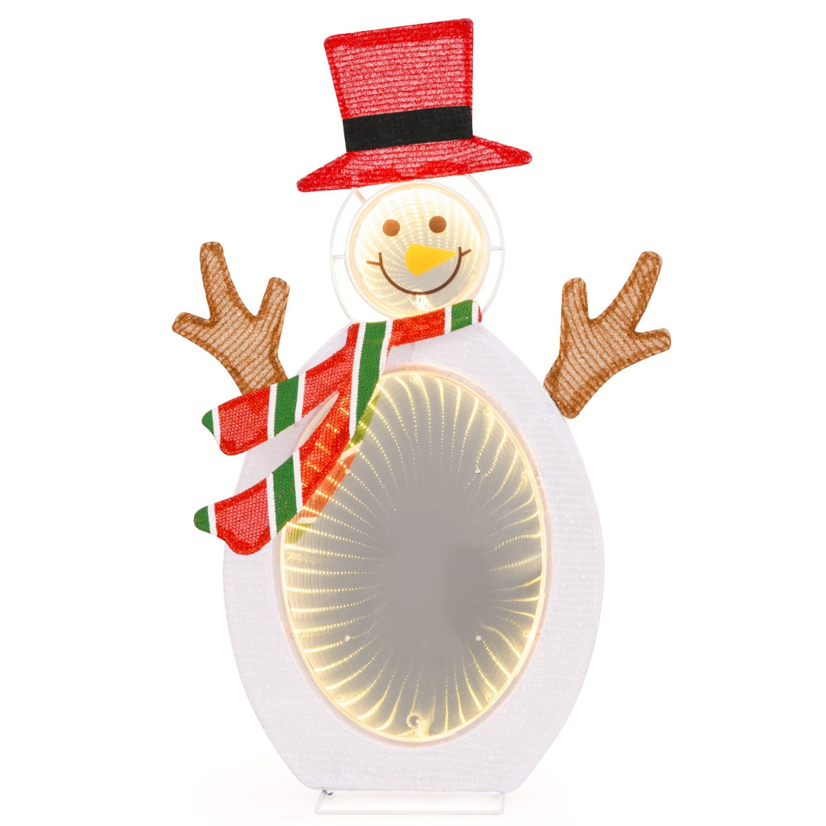 Decoração de Natal Boneco de Neve Pré-iluminado – 42 x 30 x 64 cm – metal
