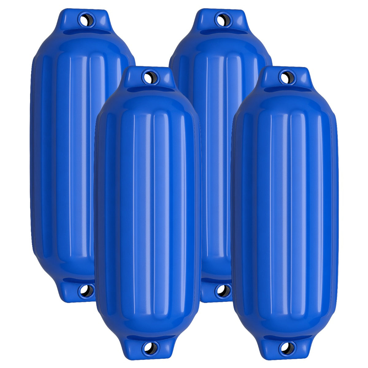 Conjunto de 4 Defensas de Barco – 68,5 x 21,5 cm – Azul – PVC de qualidade marinha