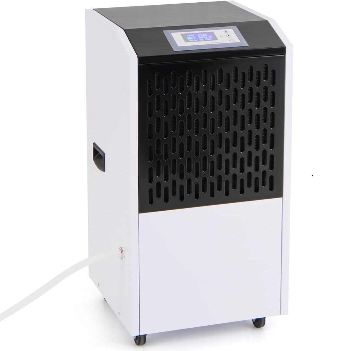 Desumidificador Comercial Portátil Industrial com 4 Rodas Grande Capacidade de Desumidificação de 118L/Dia Temporizador Branco