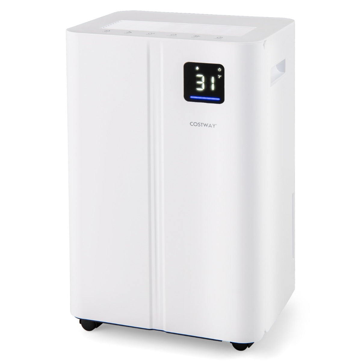 Desumidificador de 25,5 L/dia com 3 Modos Temporizador 24H Luz 3 Cores Segurança Crianças Descongelação Automática