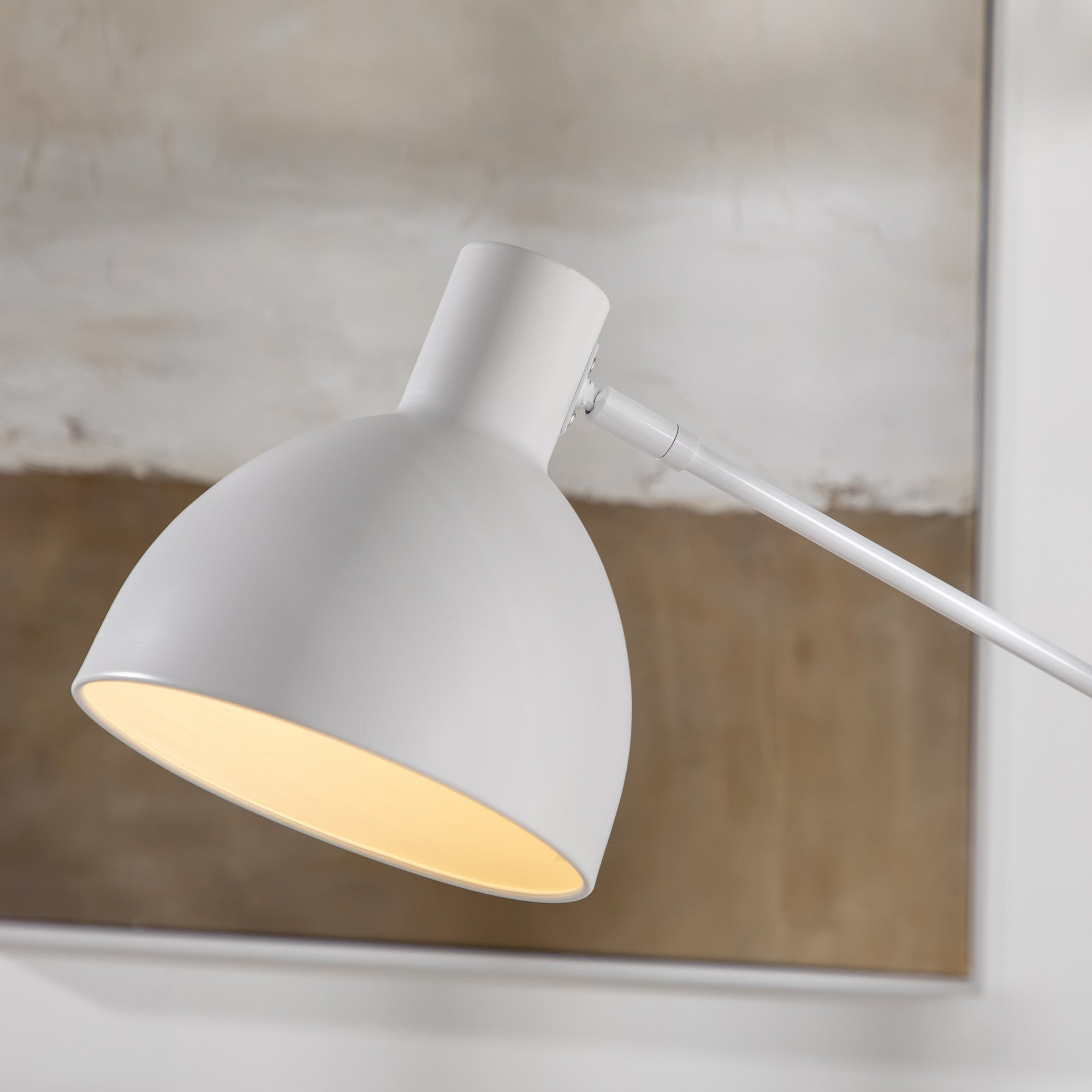 Candeeiro de Pé Estilo Industrial Branco Ø30x155 cm