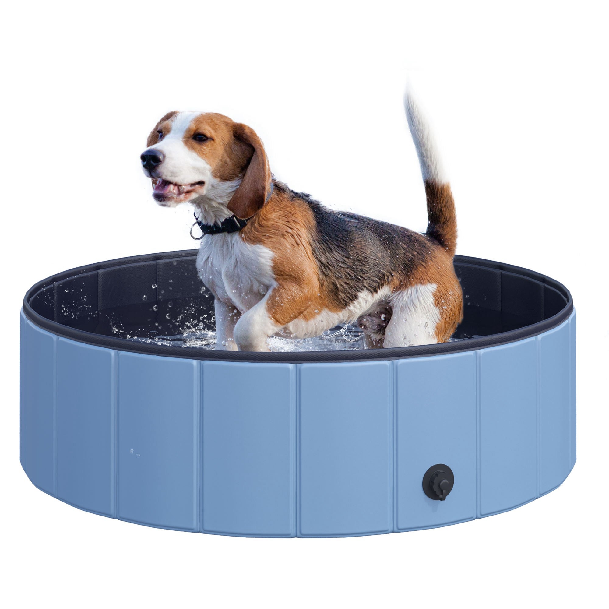 Piscina Dobrável para Animais de Estimação - Azul - Φ100x30cm