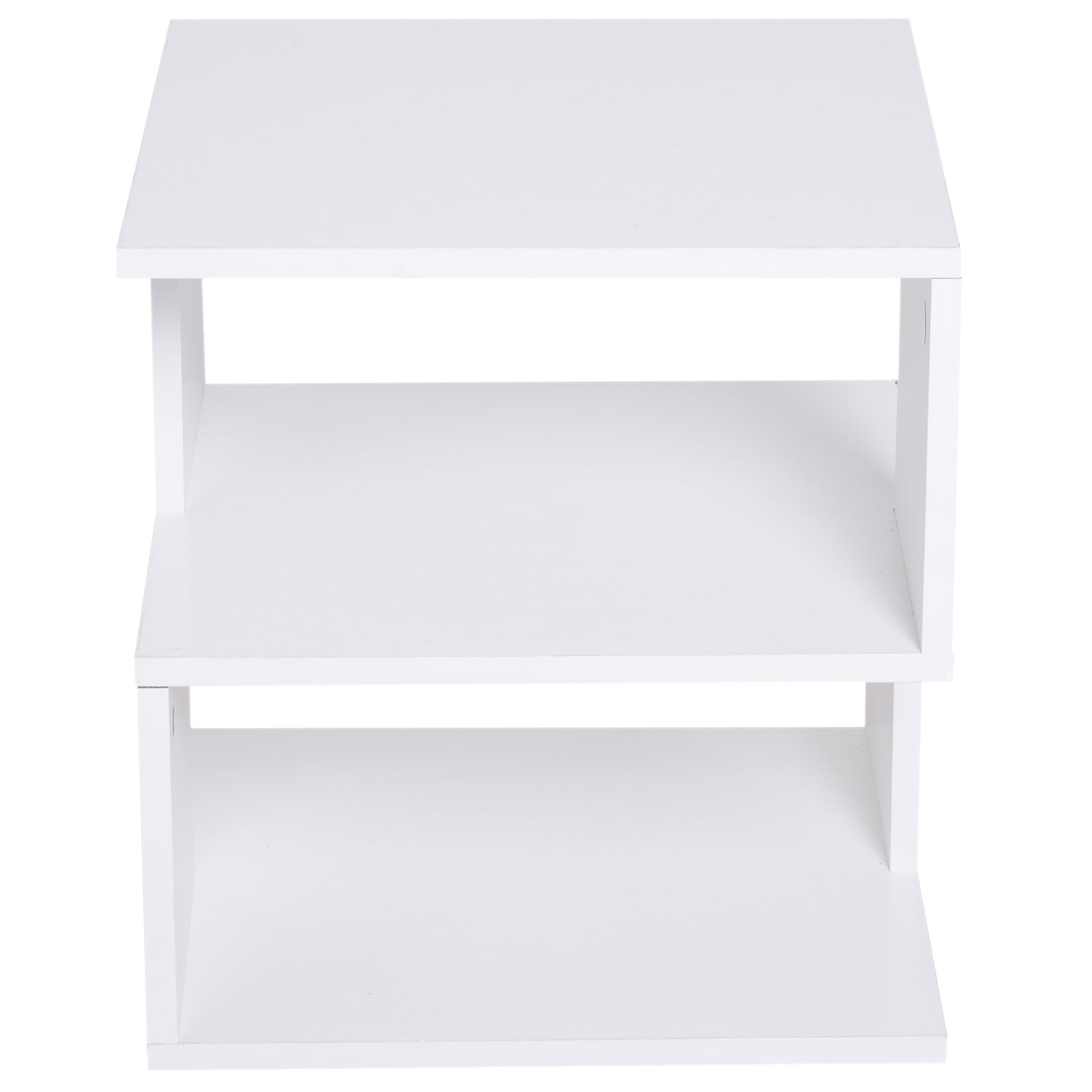 Mesa Auxiliar de 2 Níveis 40x40x43 cm em Branco