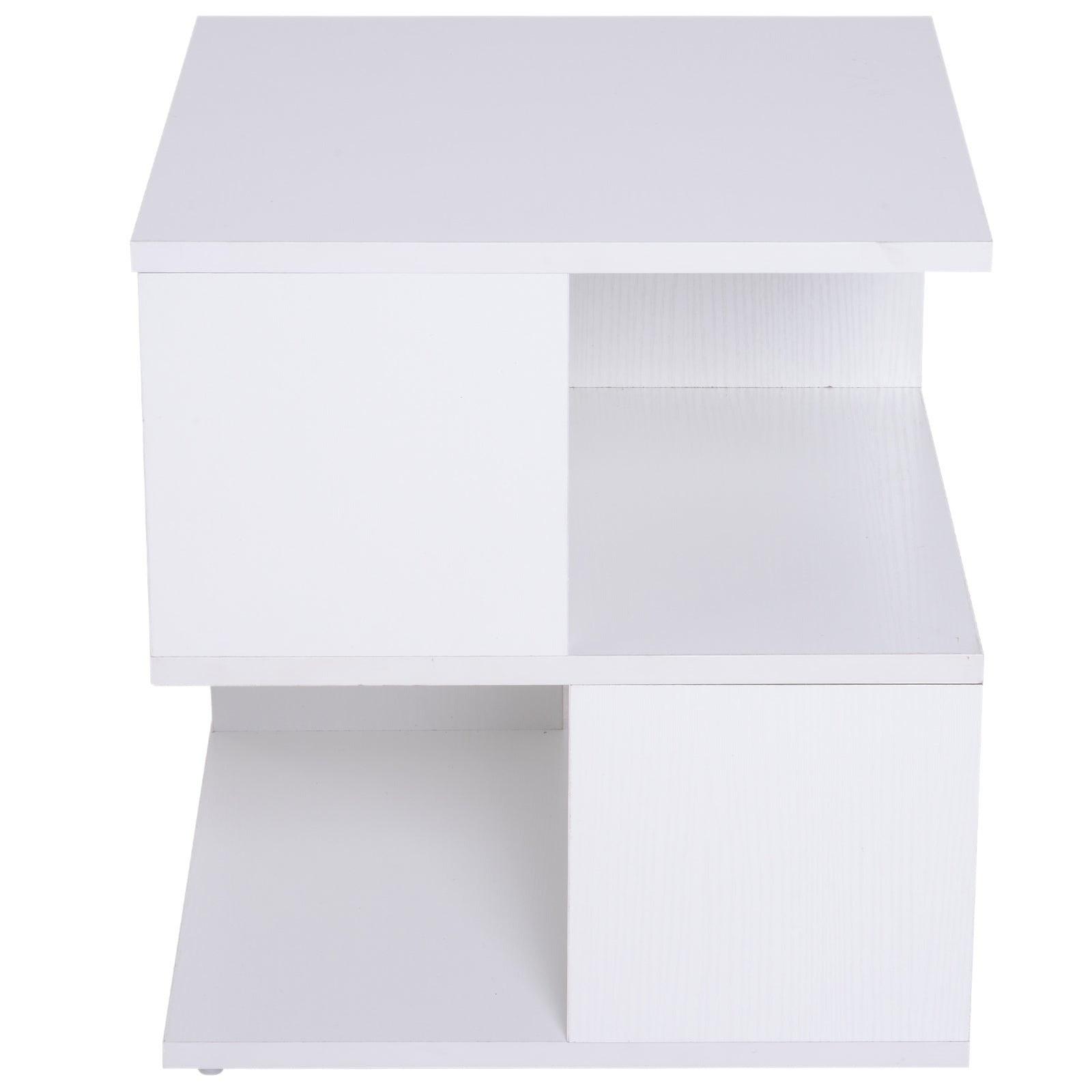 Mesa Auxiliar de 2 Níveis 40x40x43 cm em Branco