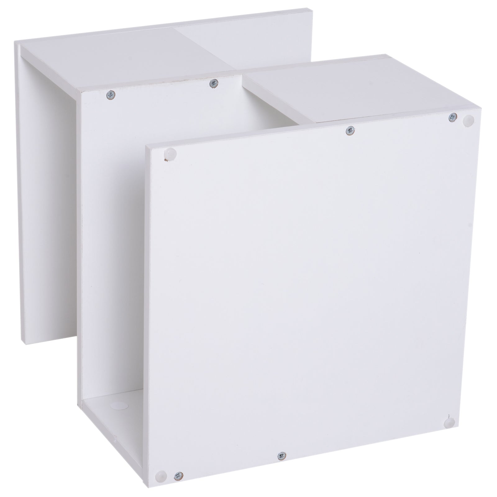 Mesa Auxiliar de 2 Níveis 40x40x43 cm em Branco