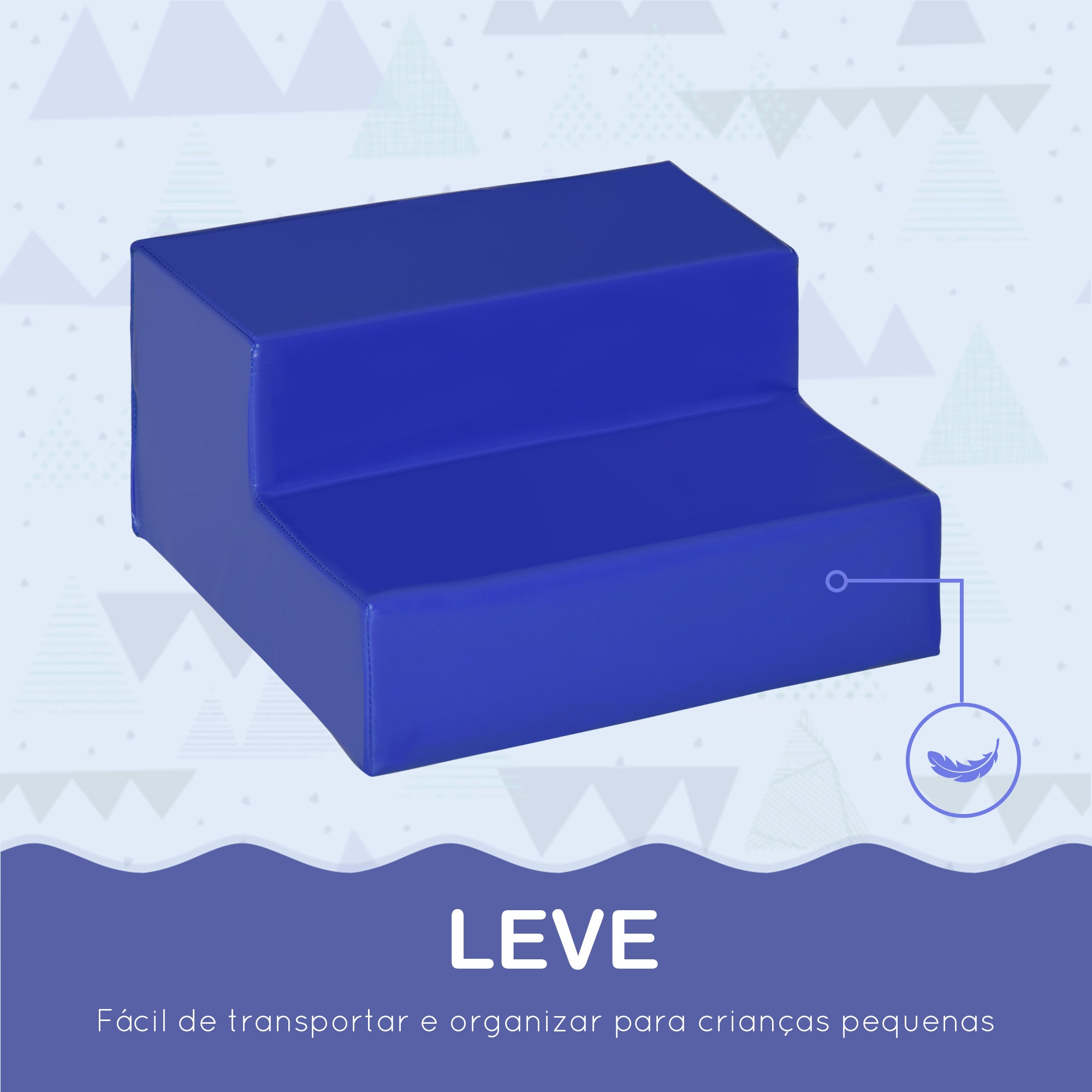 Conjunto de 4 Blocos de Psicomotricidade Multicor 45.5x45.5x25 cm