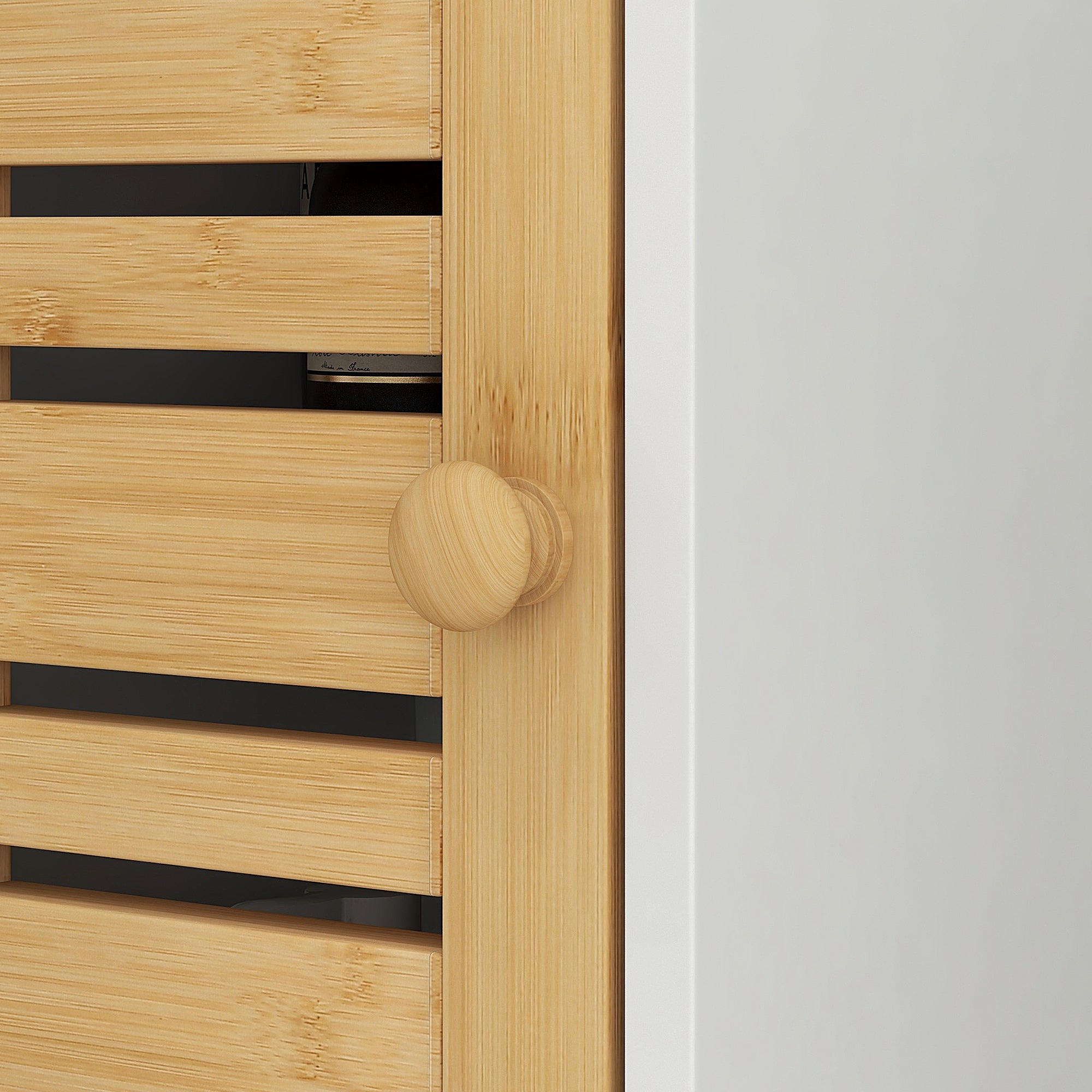 Coluna Casa de Banho Moderna Branca e de Madeira 21x17x78 cm