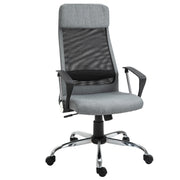 Cadeira de Escritório Ergonômica Giratória e Basculante 62x62x118-128 cm Cinza
