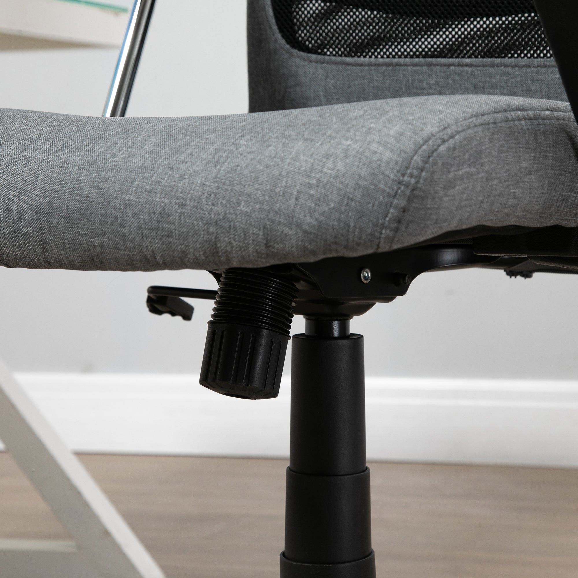 Cadeira de Escritório Ergonômica Giratória e Basculante 62x62x118-128 cm Cinza