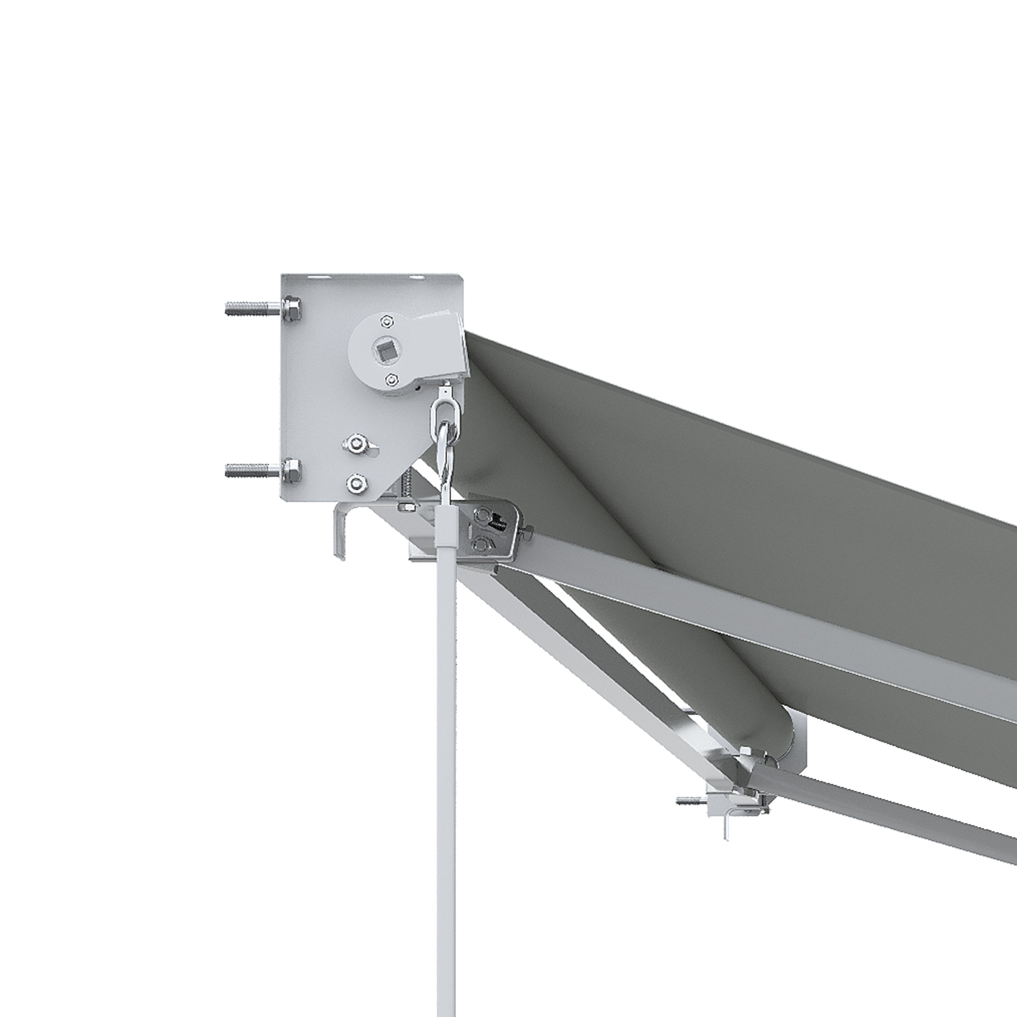 Toldo Manual Retrátil 200x250 cm Cor Creme Branco