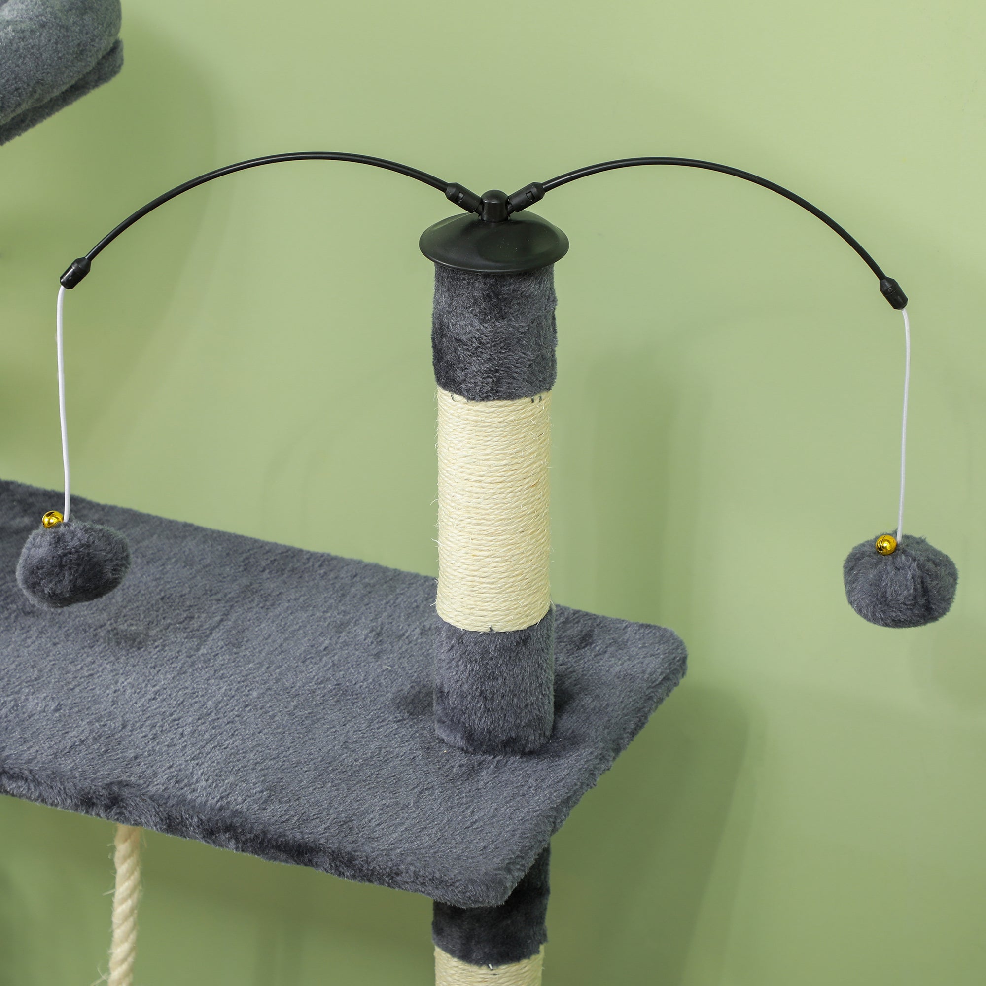 Arranhador para Gatos Cinzento 124,5x40x134 cm - Centro de Atividades Completo