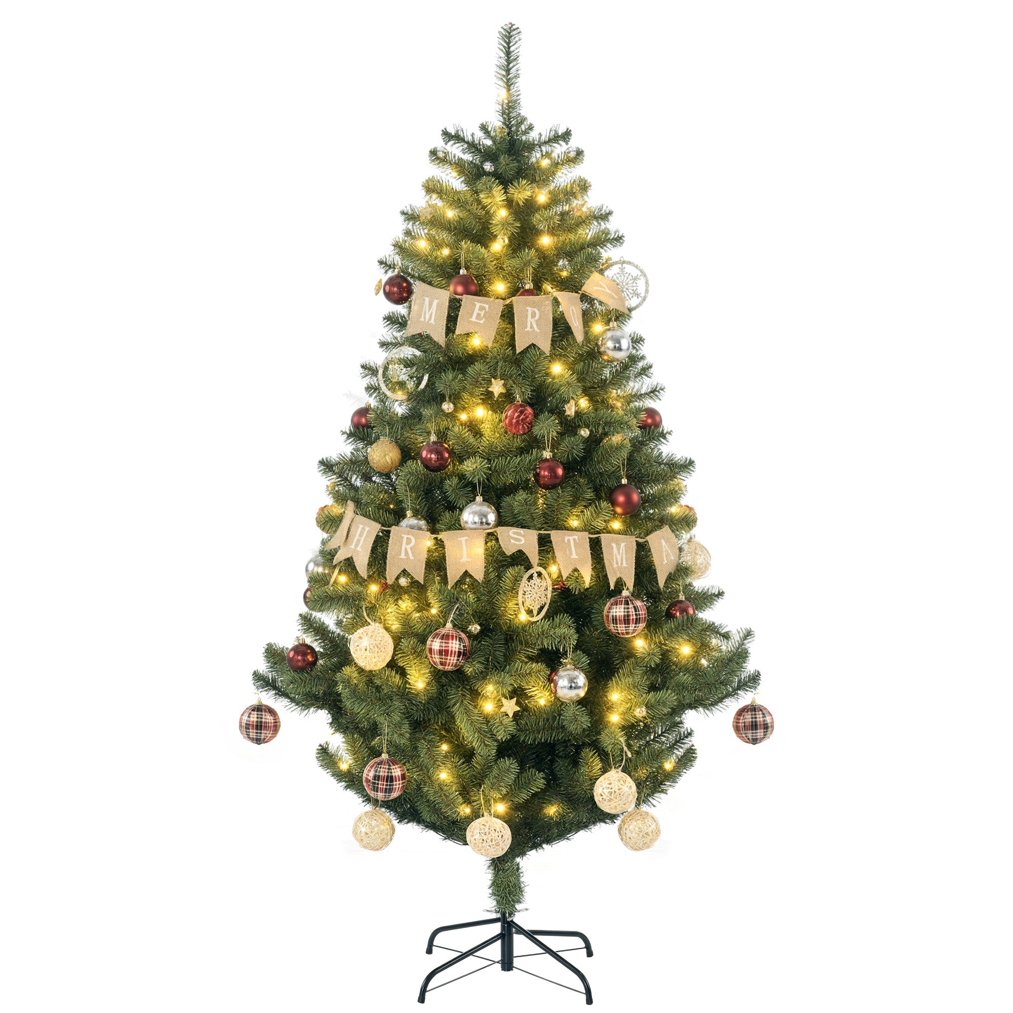 Árvore de Natal Artificial 180 cm Verde com 150 Luzes LED