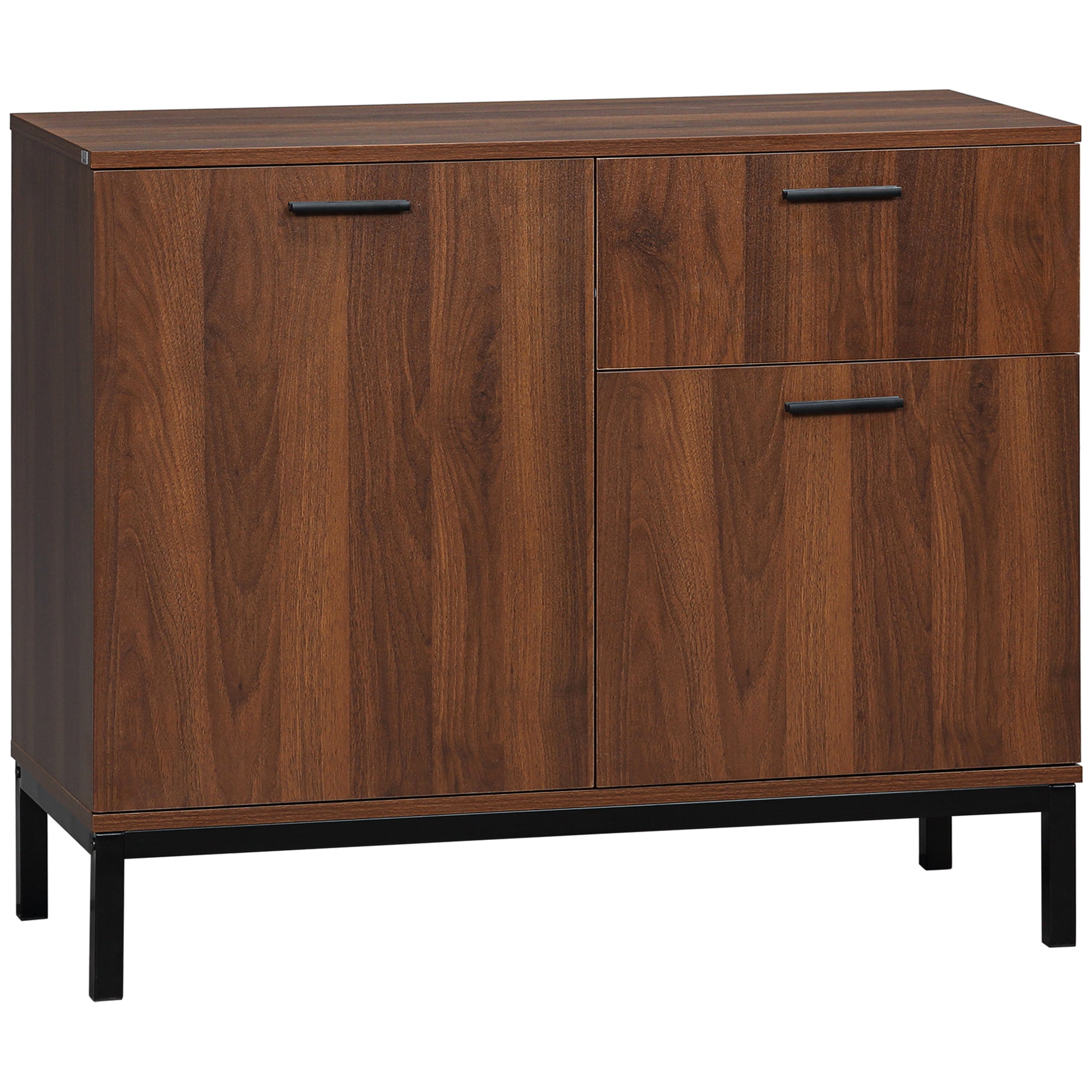 Aparador Moderno Nogueira 90x39x75cm