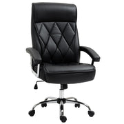 Cadeira de Escritório Ergonômica em Pele Sintética Preto 66x69x121cm