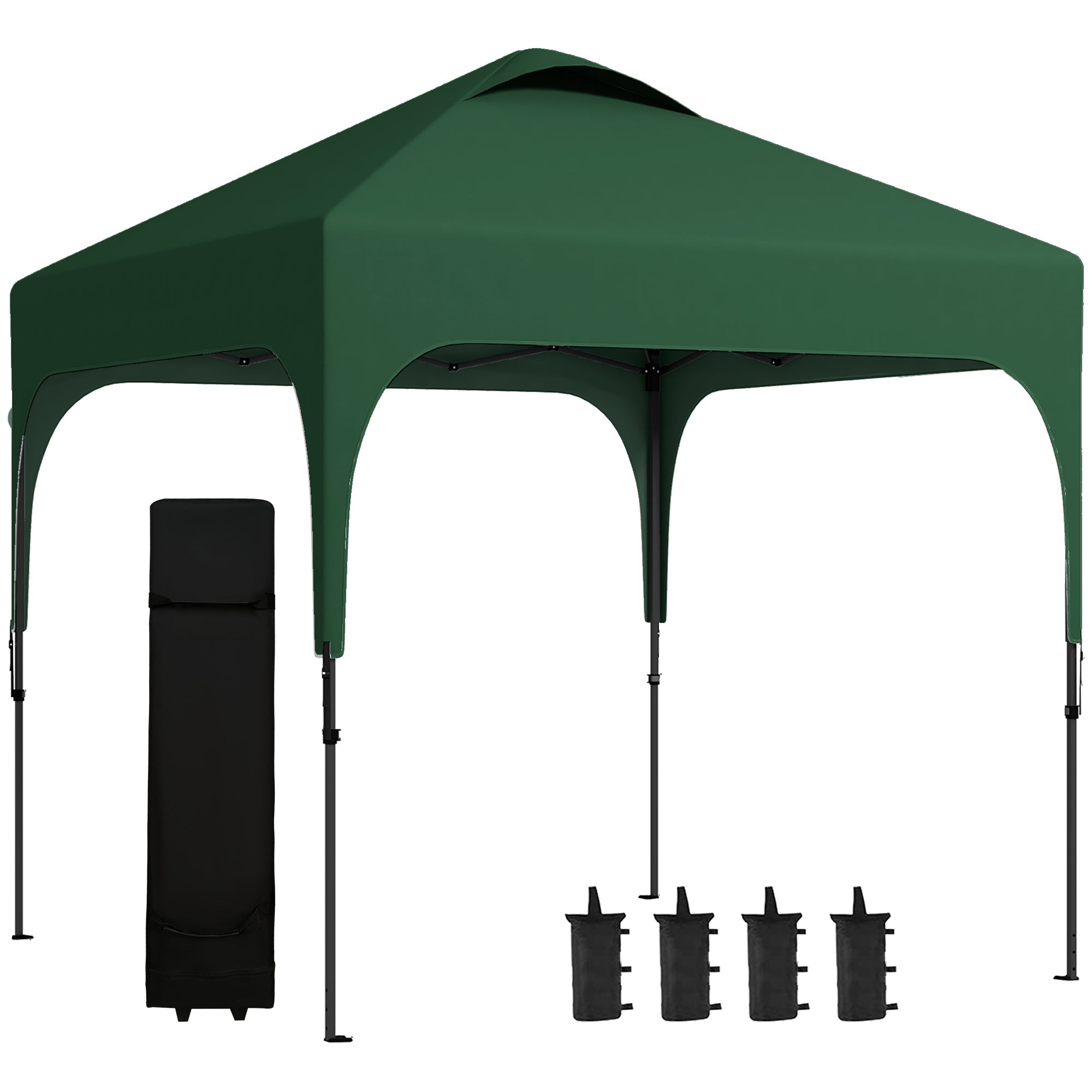 Tenda Dobrável Verde Escuro 253x253x268 cm - Proteção UV 50+