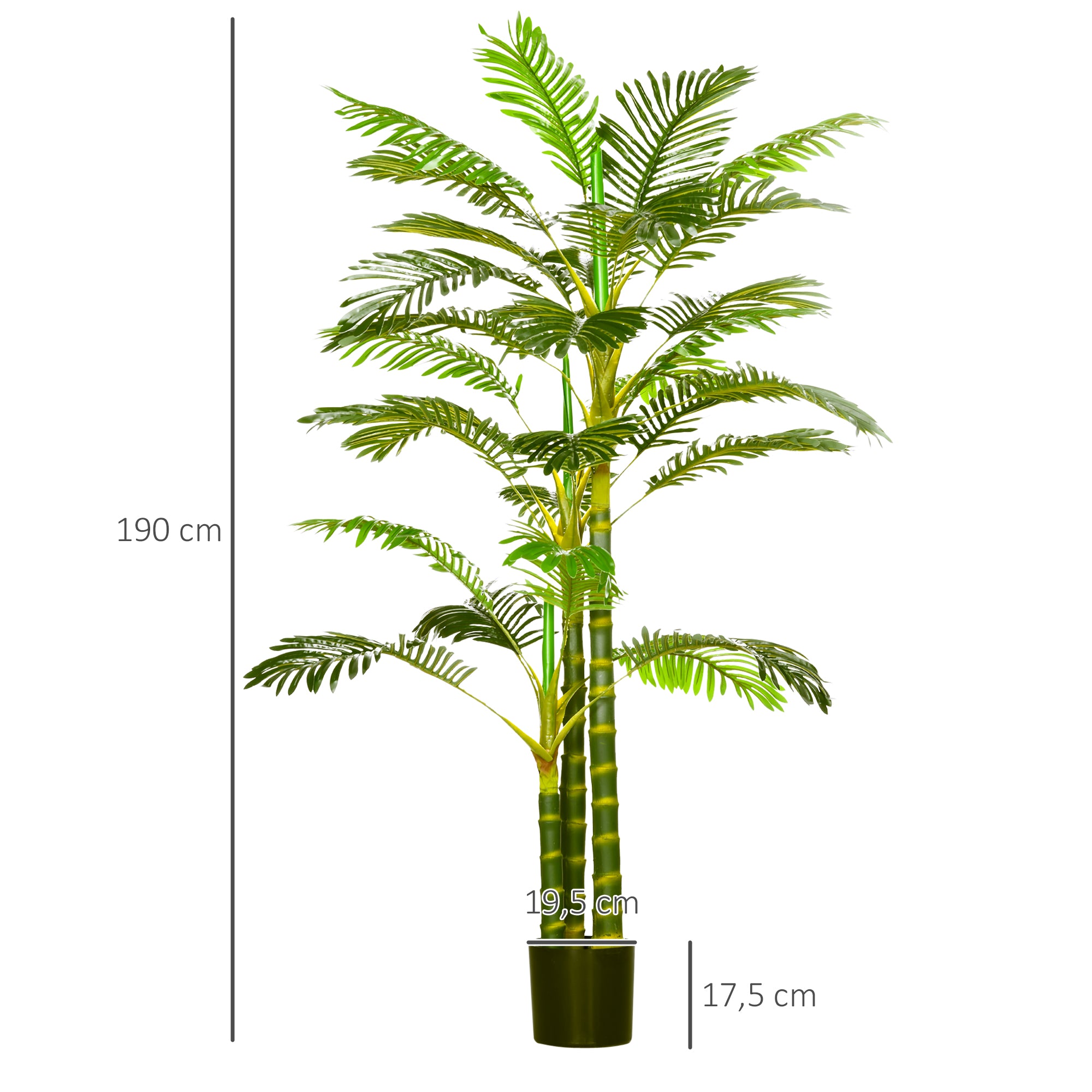 Planta Artificial Palmeira Areca – 190cm – Verde – Plástico