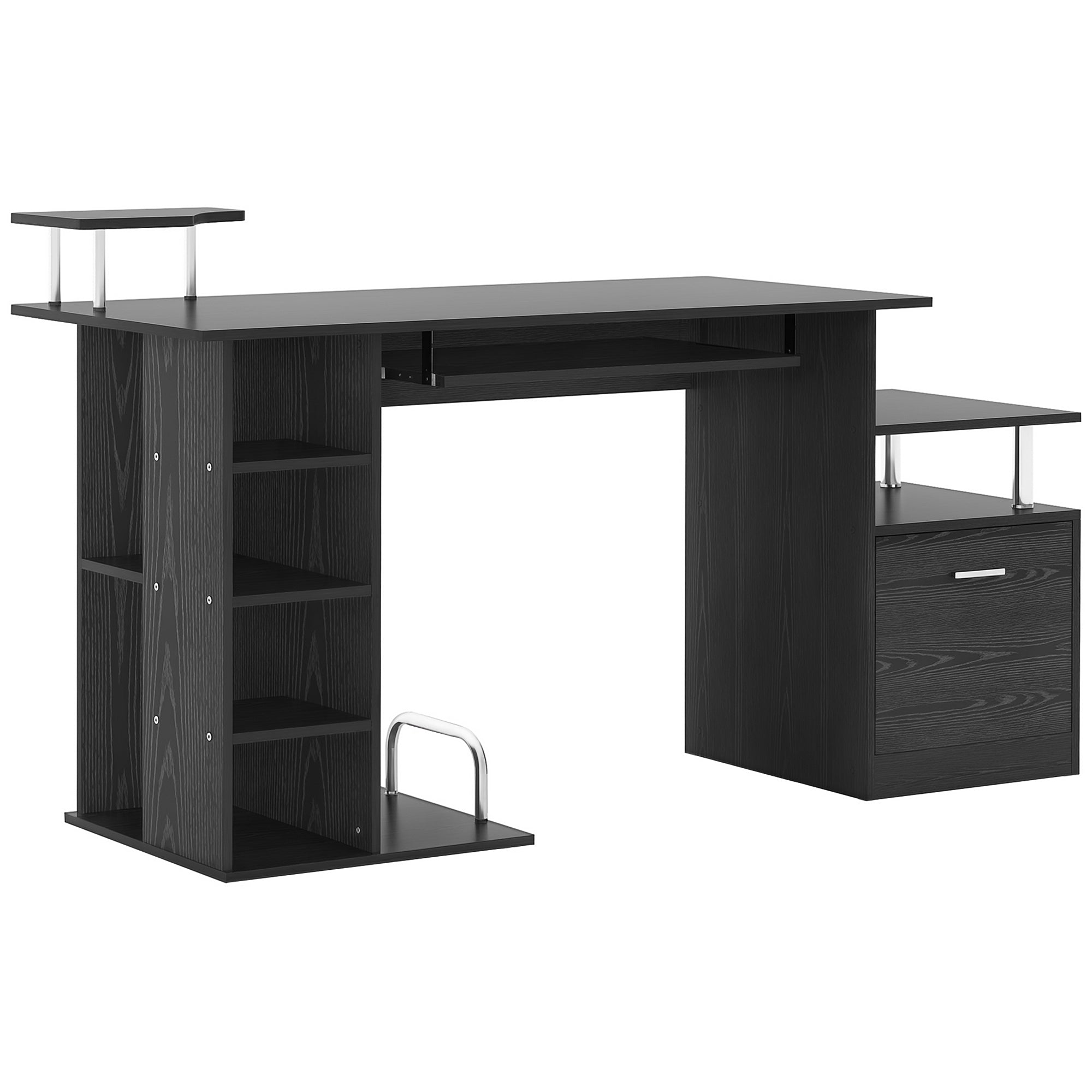 Secretária para Computador - 152 x 60 x 88 cm - Cor Negro