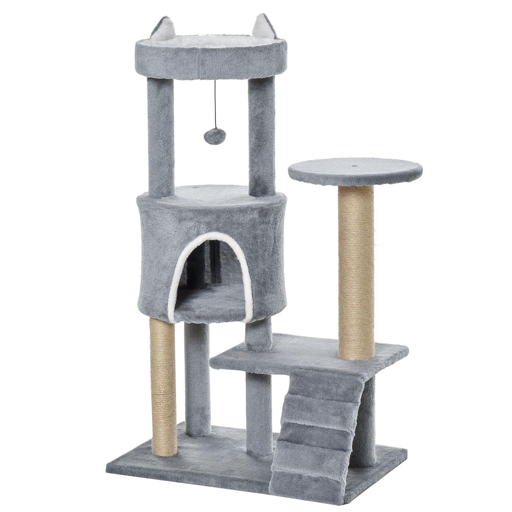 Arranhador para Gatos 60x40x100 cm Cinza Claro