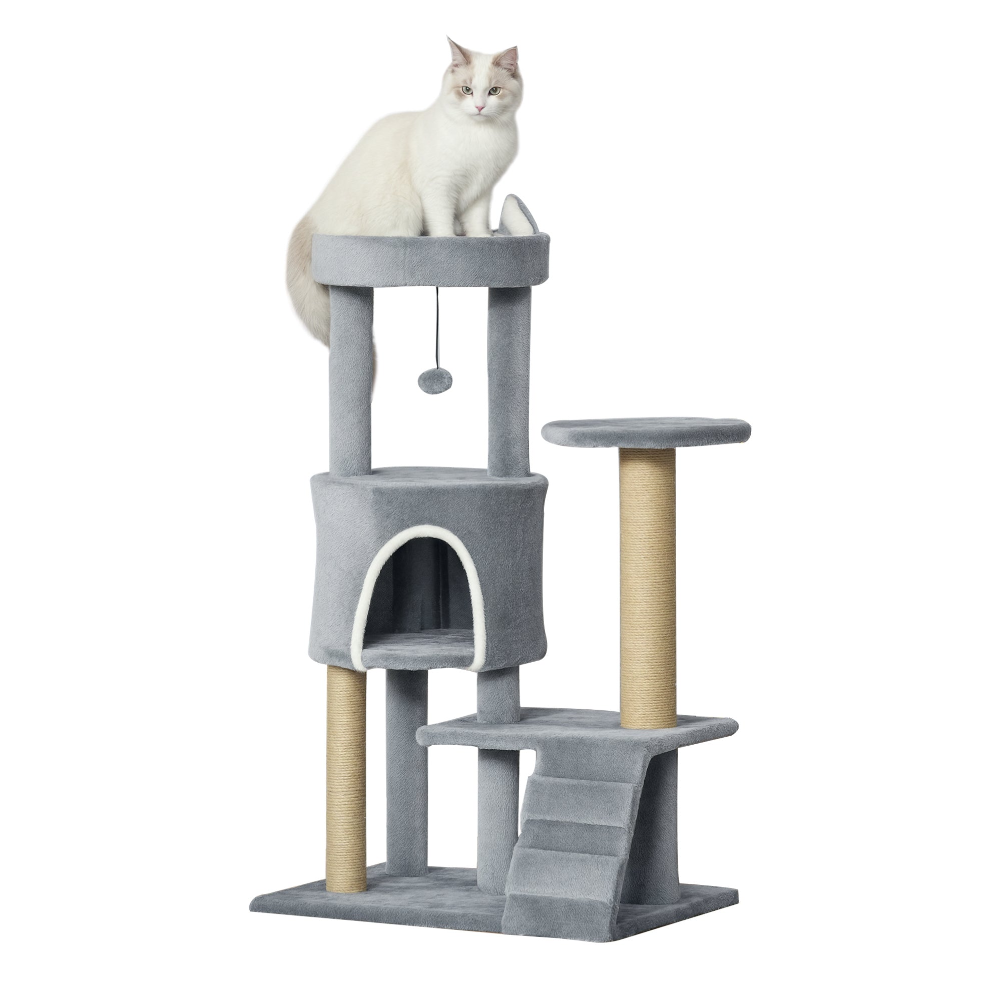 Arranhador para Gatos 60x40x100 cm Cinza Claro
