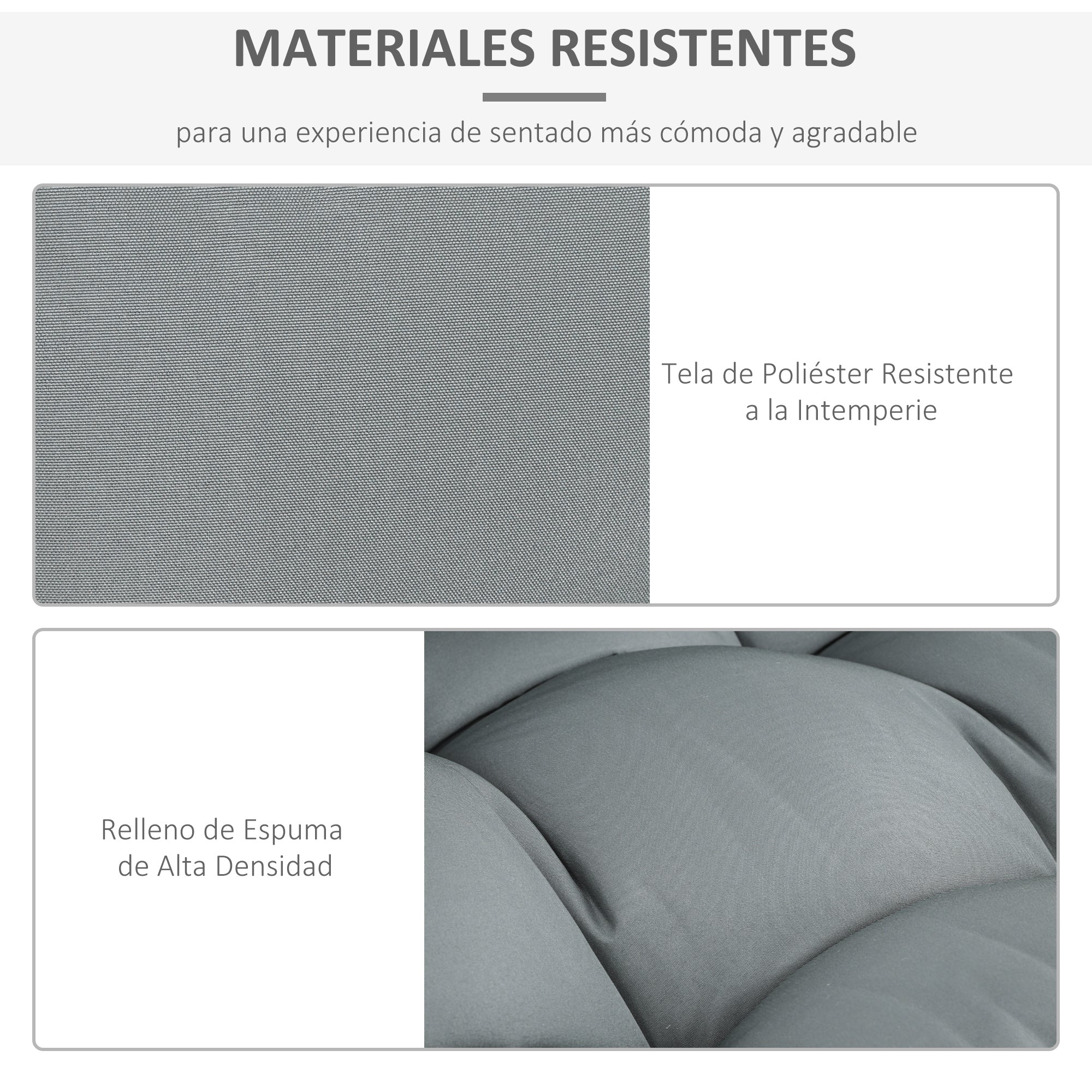Almofada para Palete 120x80x12 cm - Cinzento