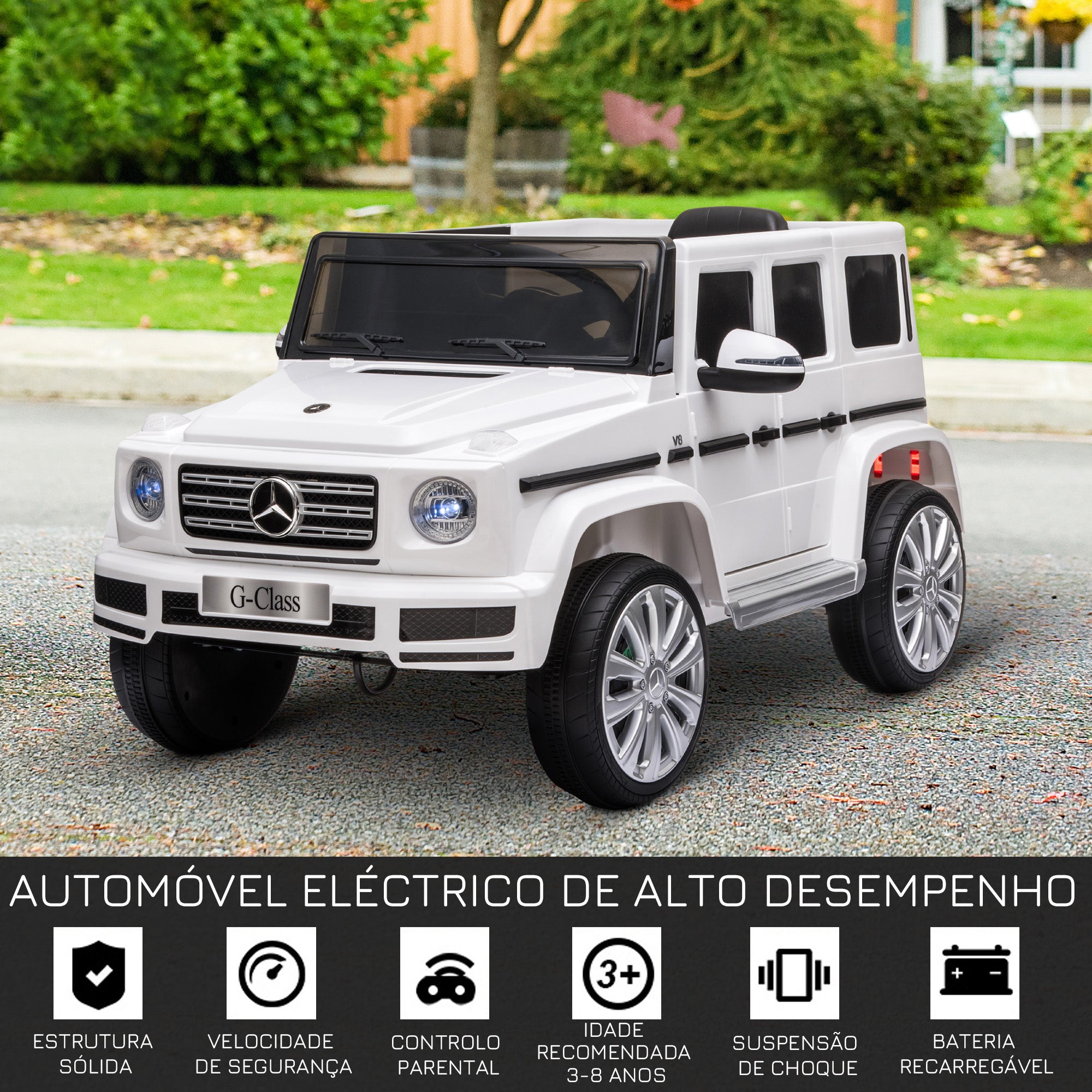 Carro Elétrico para Crianças 107x64x54 cm Branco