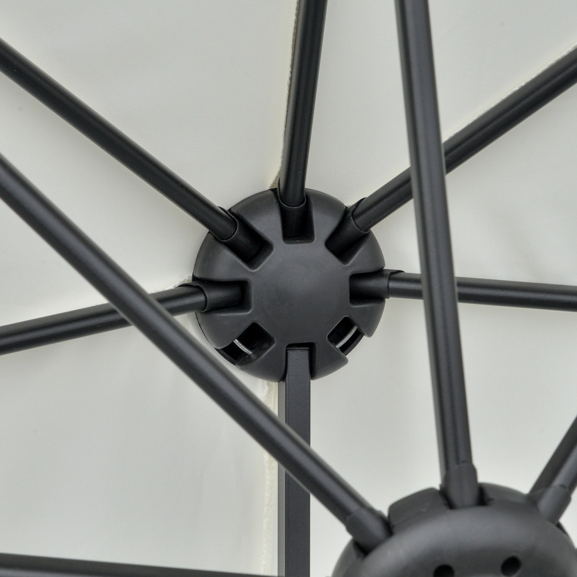 Chapéu de Sol de Parede – 190x200x240 cm – Cor Creme – Poliéster e Aço