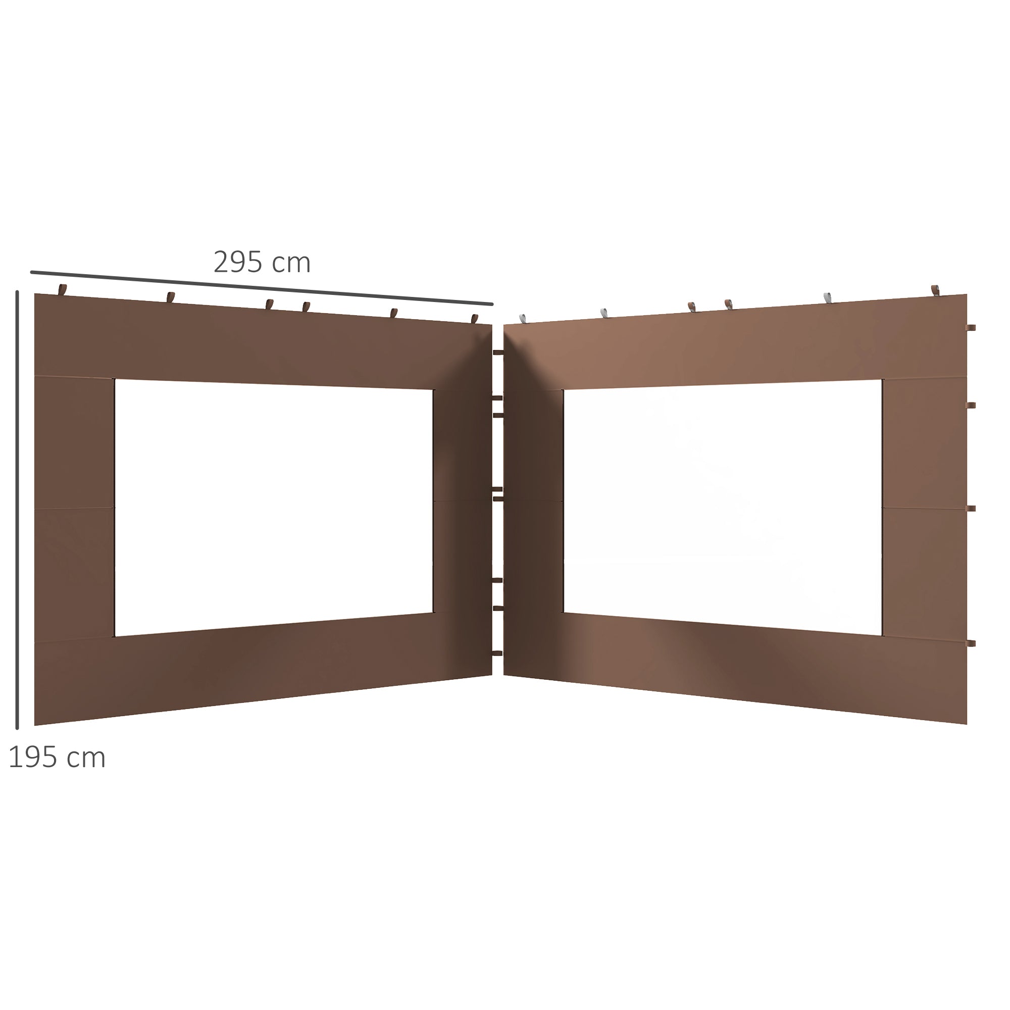 Paredes Laterais para Tenda 295x195 cm - Marrom