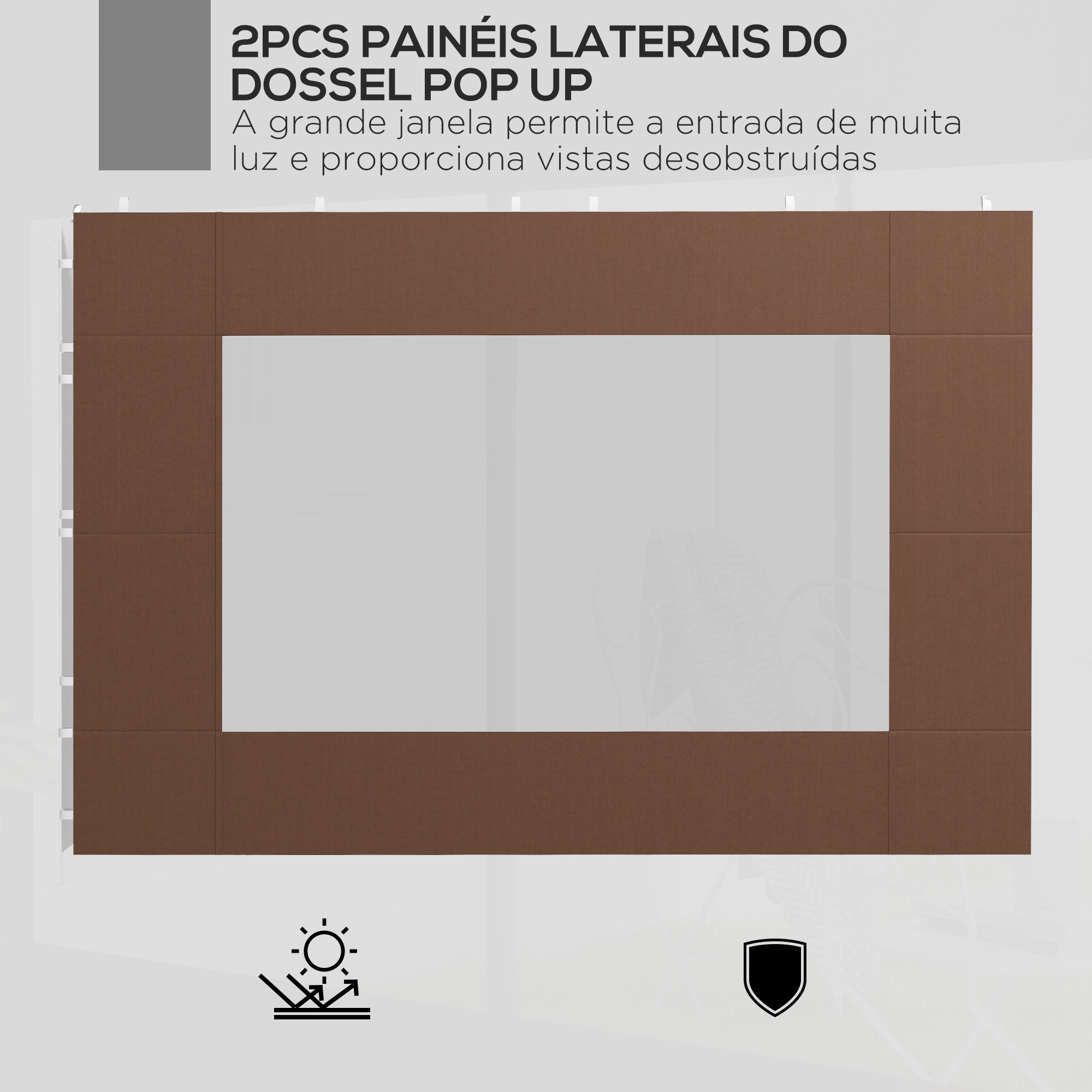 Paredes Laterais para Tenda 295x195 cm - Marrom