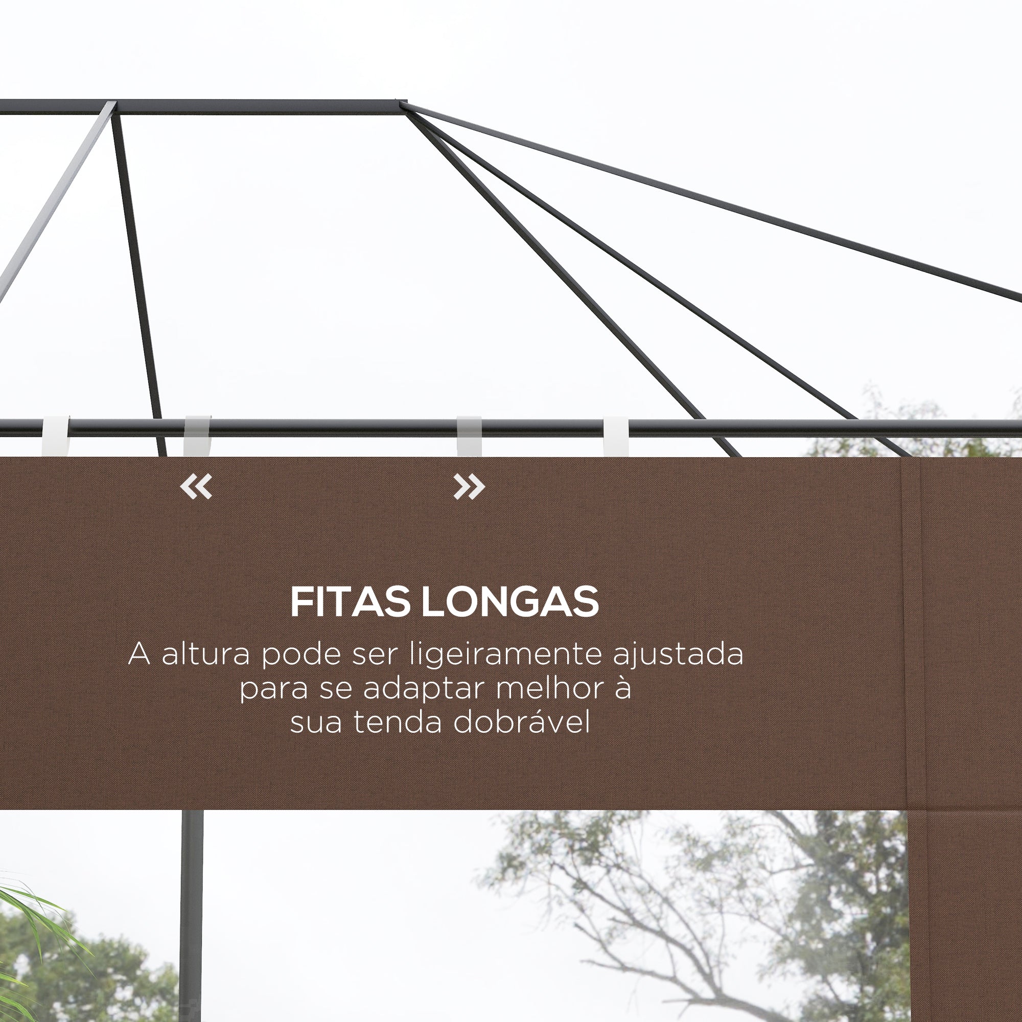 Paredes Laterais para Tenda 295x195 cm - Marrom