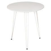 Mesa de Sala de Jantar Redonda Branca Ø70x75cm - Estilo Moderno