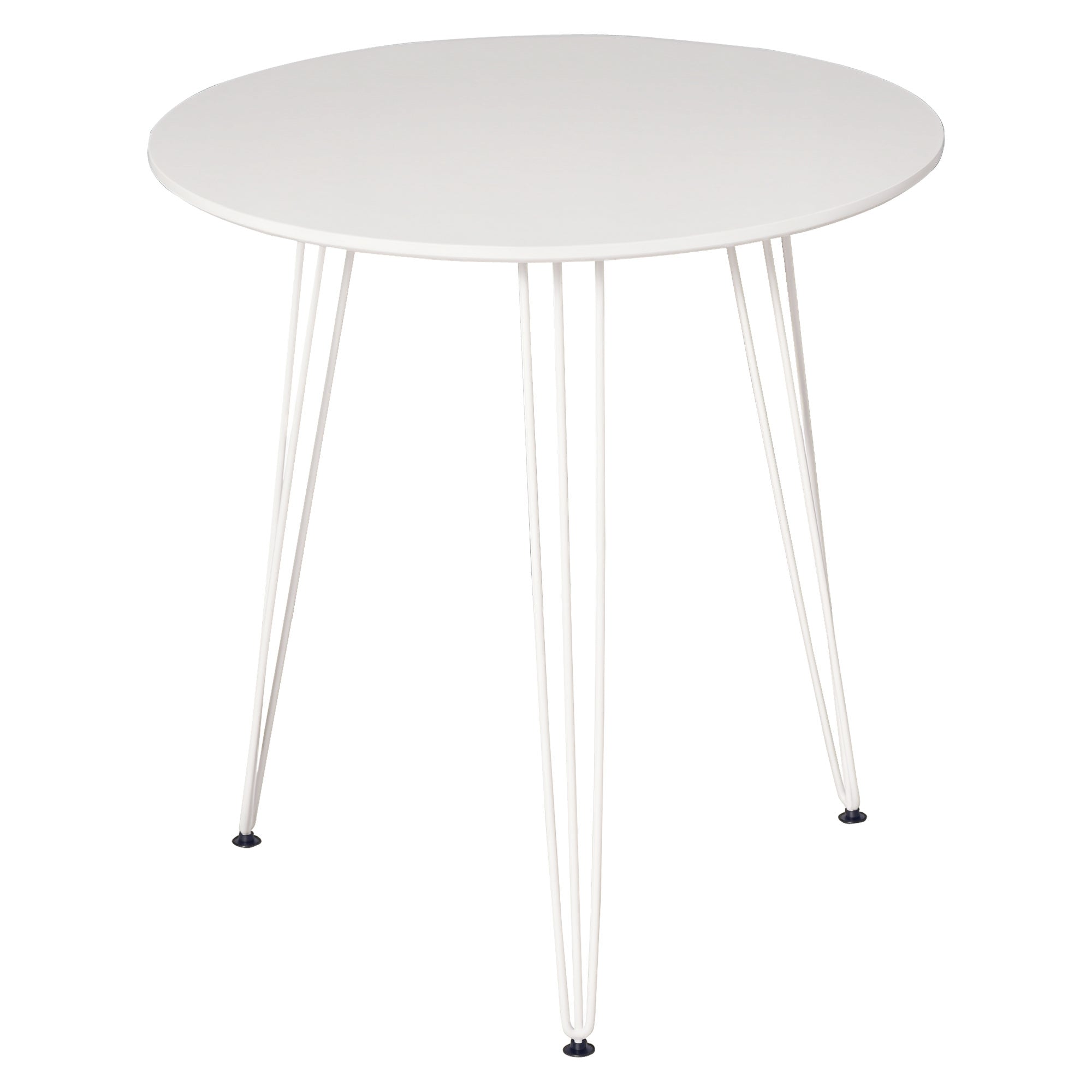 Mesa de Sala de Jantar Redonda Branca Ø70x75cm - Estilo Moderno