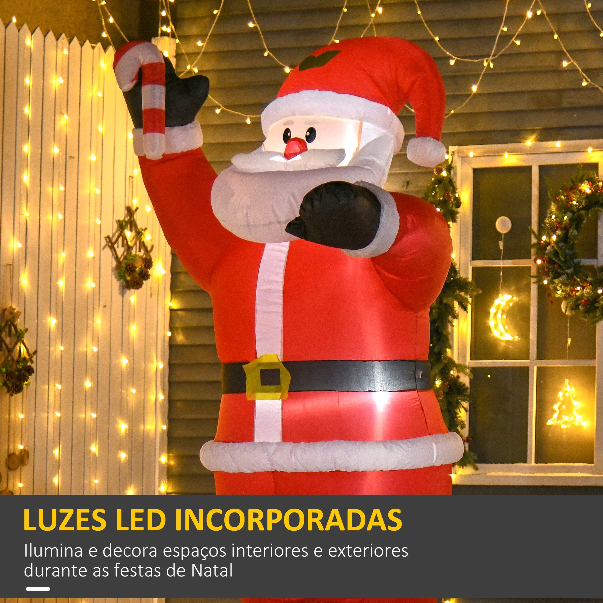 Insuflável de Natal 240 cm – Multicor – Tecido de poliéster