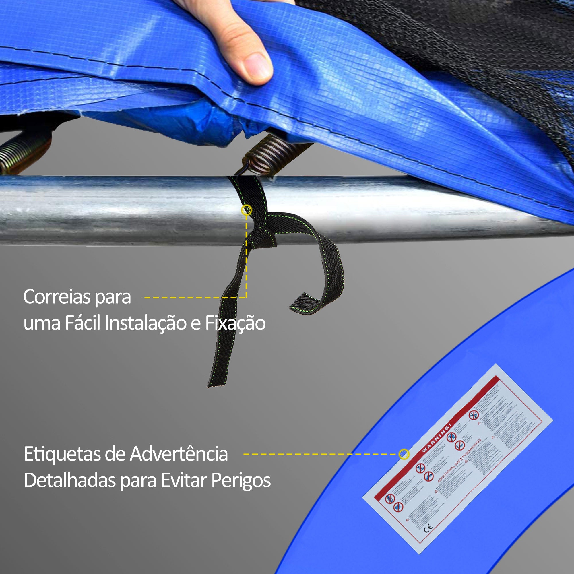 Cobertura de Proteção Ø366 cm Azul para Borda de Trampolim