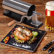 Máquina de Enchidos 3kg Picadora de Carne Enchimento de Chouriço 4 Tubos de Enchimento