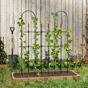 Enrejado para Jardim 146 x 186 cm em Metal para Plantas Trepadeiras Arco de Rosas Exterior Suporte Metálico