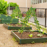 Paquete de 2 Treliças de Jardim em Metal 180x50cm Conjunto de Suportes para Plantas Trepadeiras Vegetais Verde