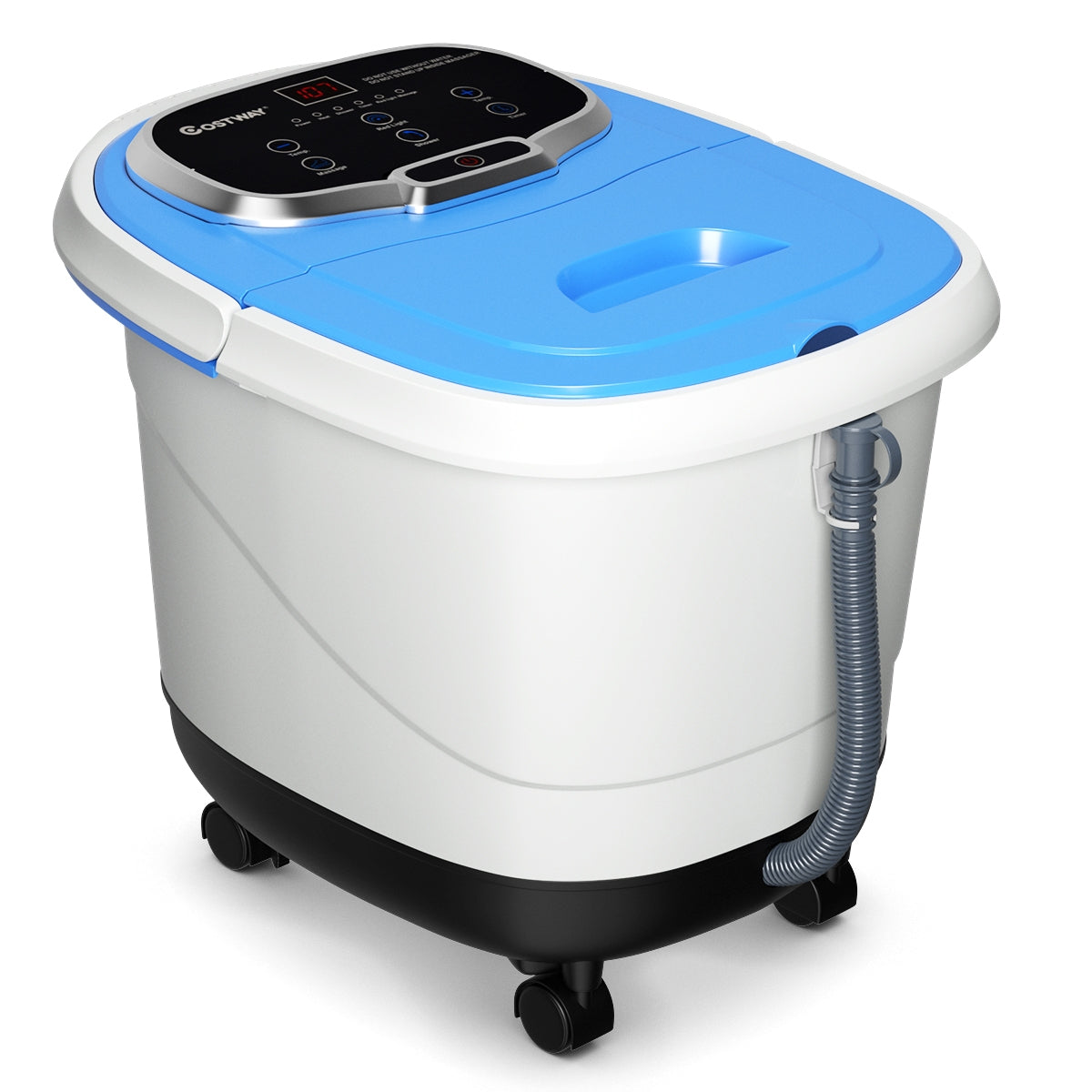 Massajador Elétrico para Pés com Rolos Luz Vermelha Controlo de Temperatura para Aliviar o Stress Azul 37,5 x 46 x 38,5 cm