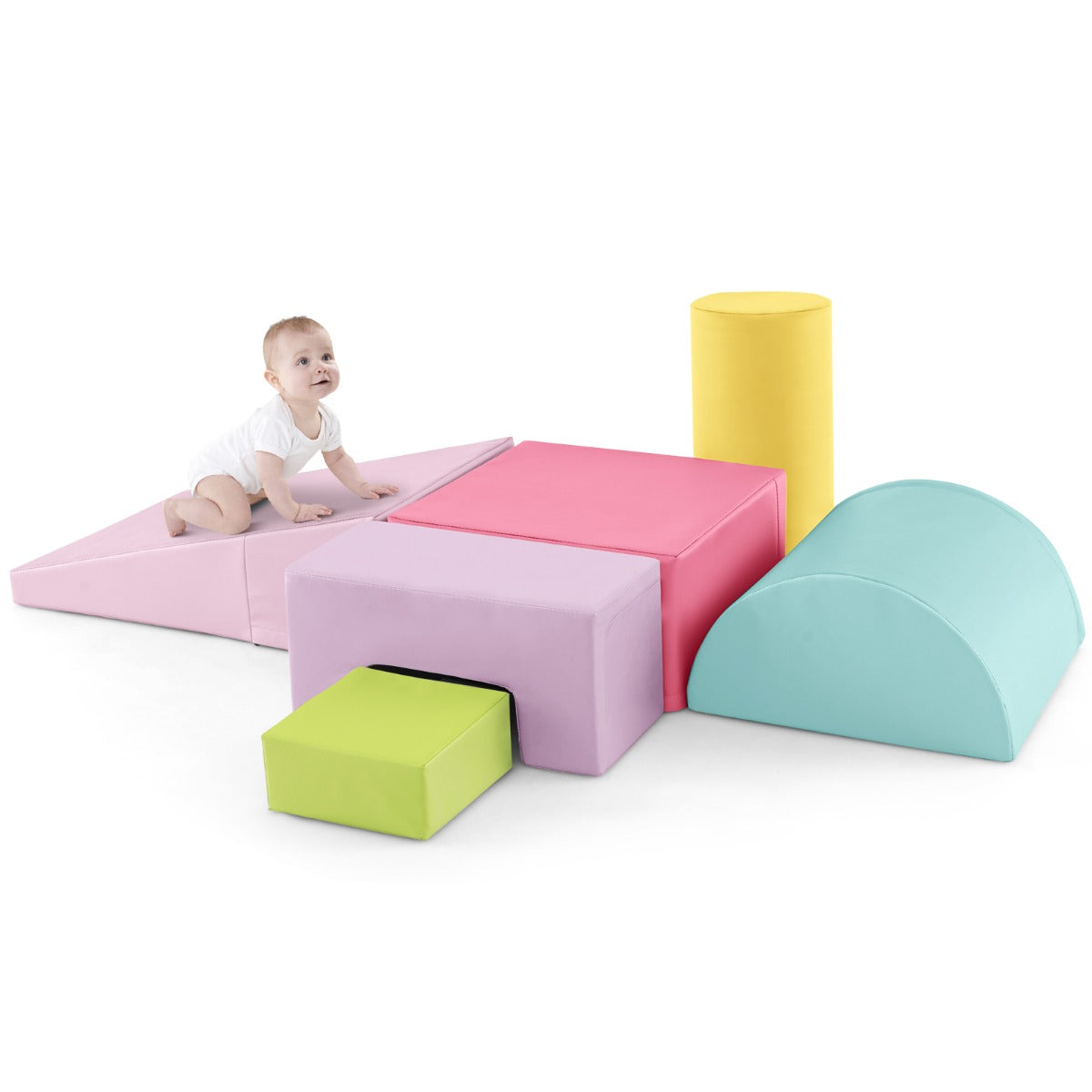 Conjunto de Brinquedos para Brincar e Escalar – 6 Peças – Multicolorido/Vermelho – PU