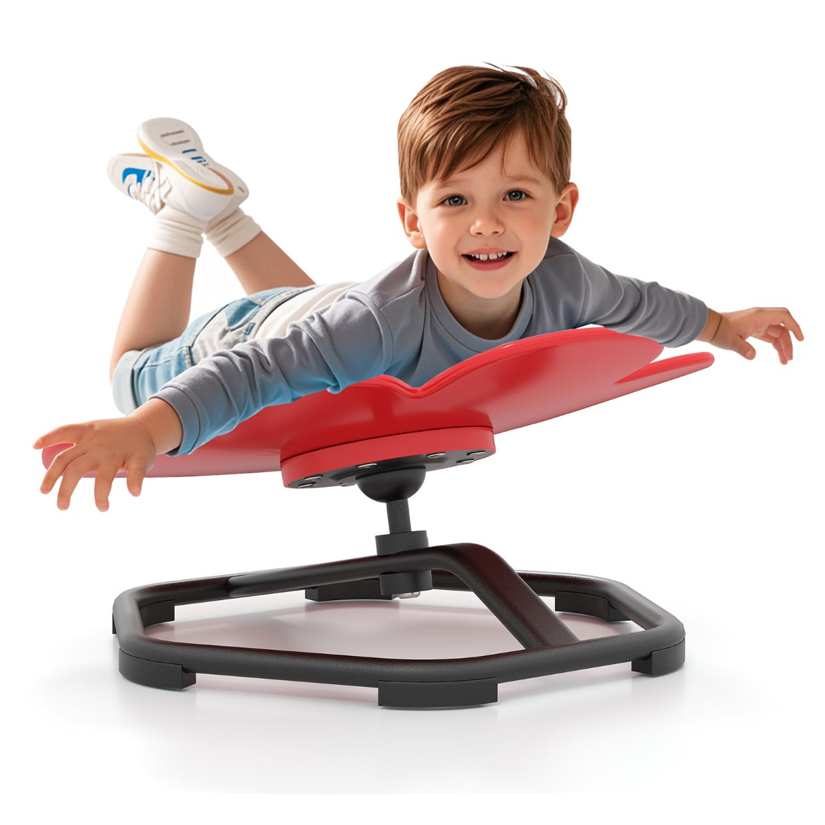 Cadeira Giratória Sensorial para Crianças com Autismo em Vermelho 54 x 50 x 25 cm