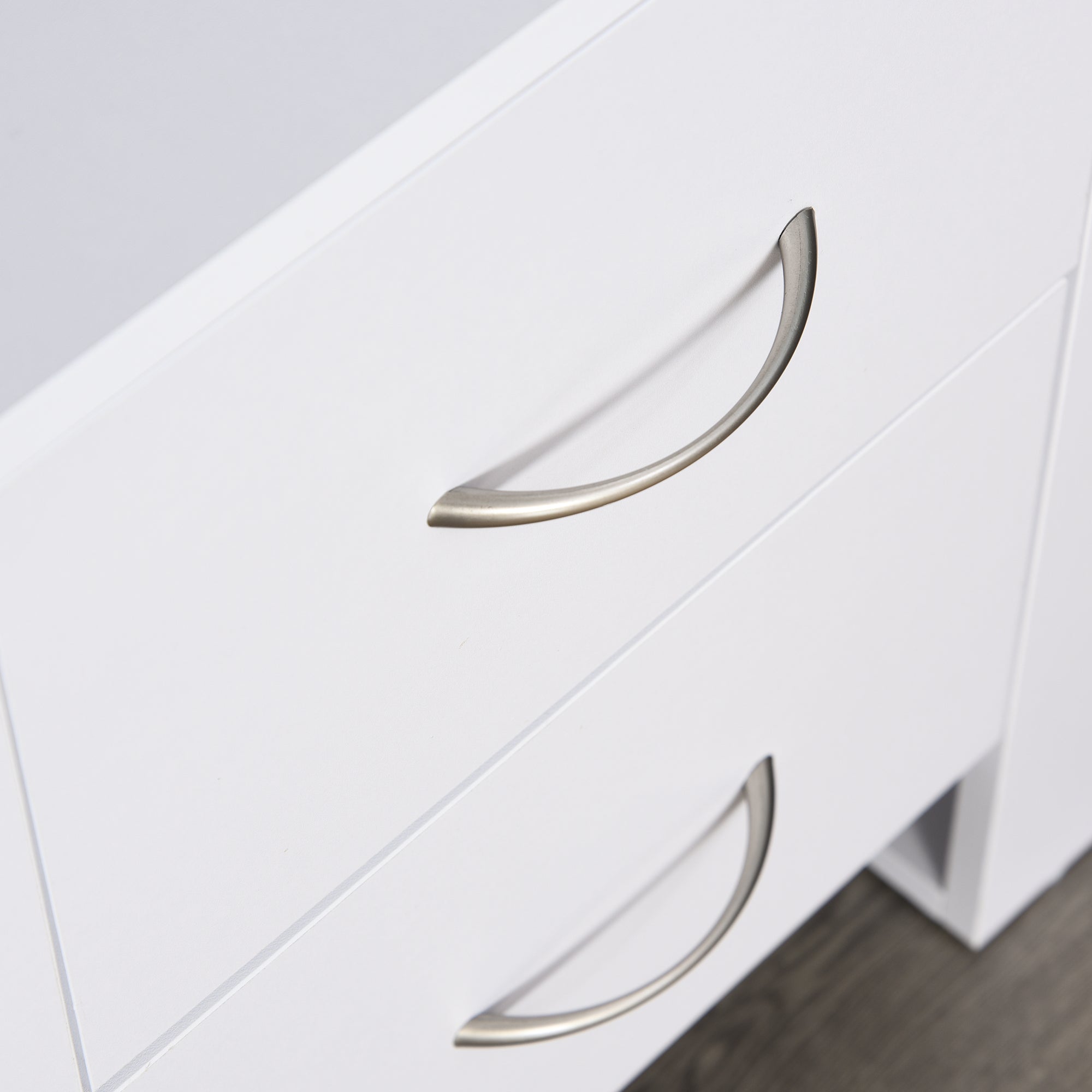 Mesa de Cabeceira com 2 Gavetas - 48x39x54cm - Branco