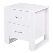 Mesa de Cabeceira com 2 Gavetas - 48x39x54cm - Branco