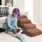 Rampa de Espuma para Animais de Estimação – 72 x 41 x 51 cm – Café – Espuma