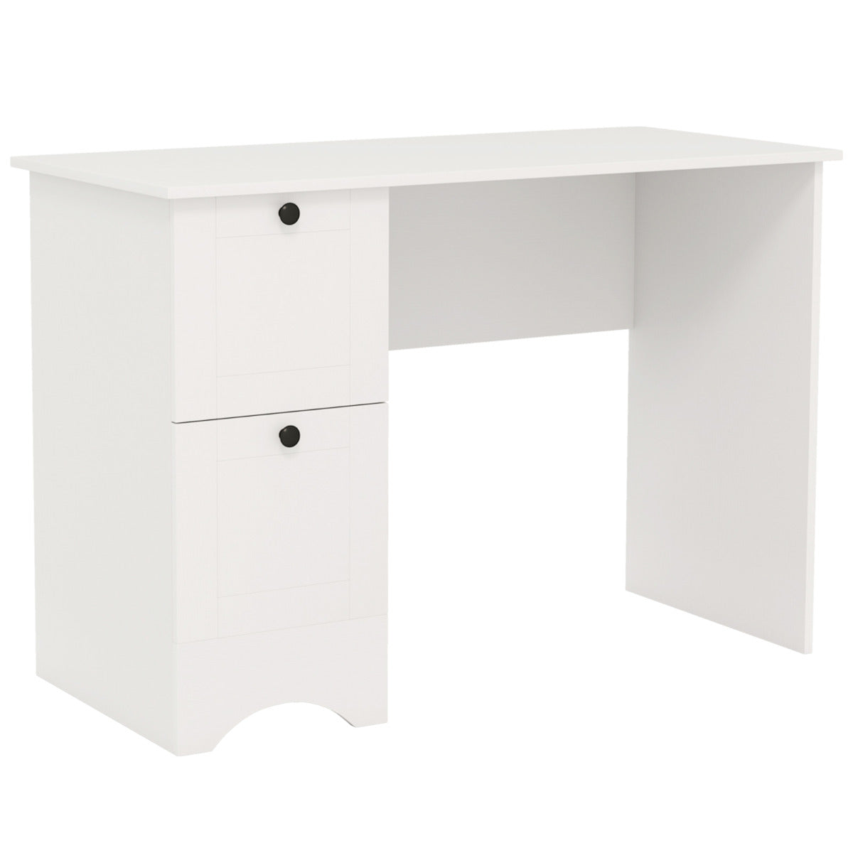 Escritório de Computador – Branco – Madeira de Engenharia e MDF