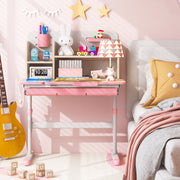 Mesa de Estudo para Crianças – 50,5-73 cm – Rosa – Metal