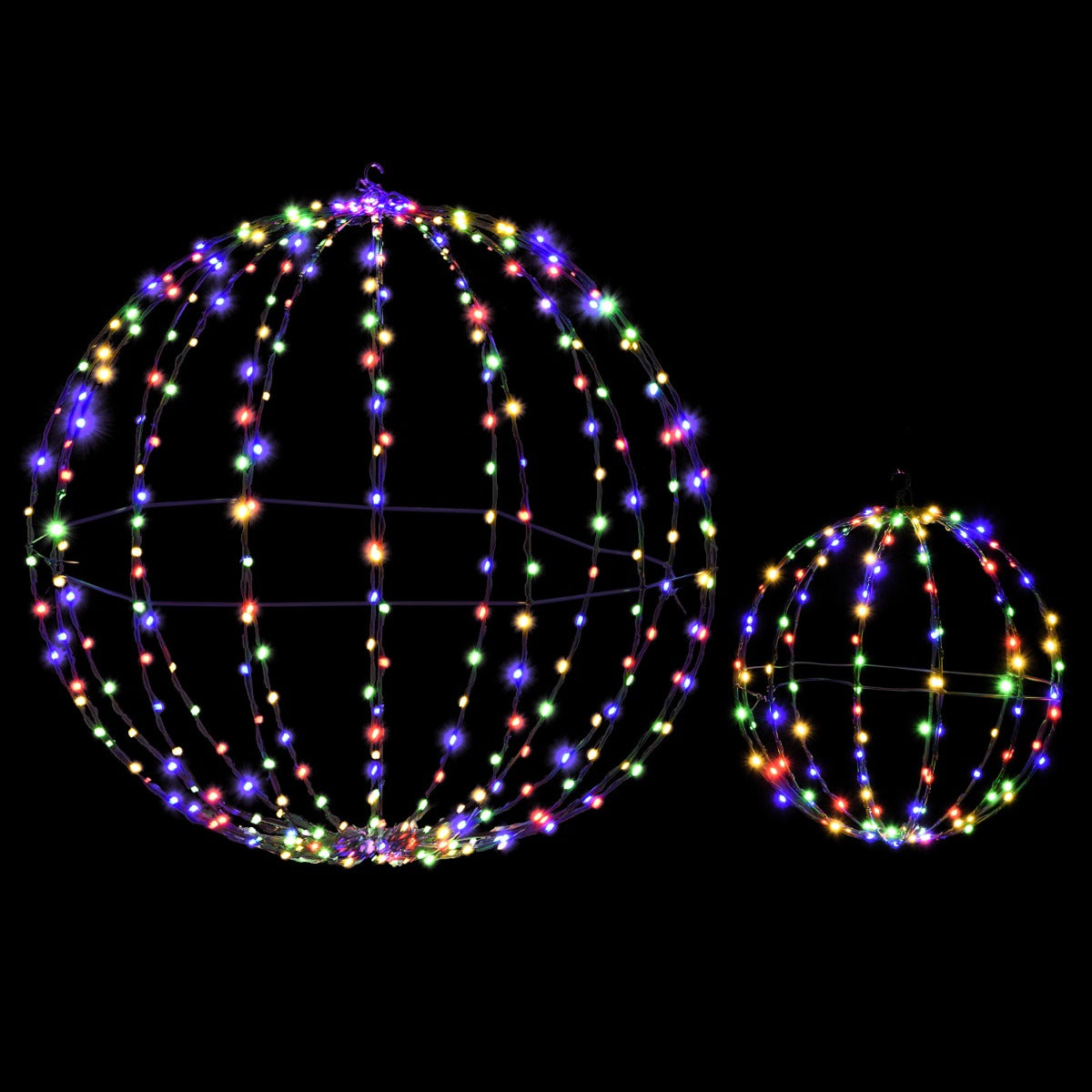 Esferas de Natal Pré-iluminadas – 56/30 cm – Metálicas