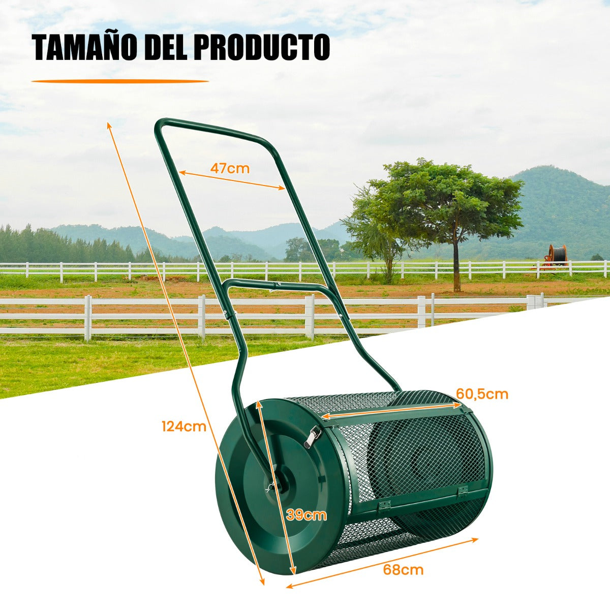 Esparcidor de Compostagem – 60,5 cm – Verde – Metal