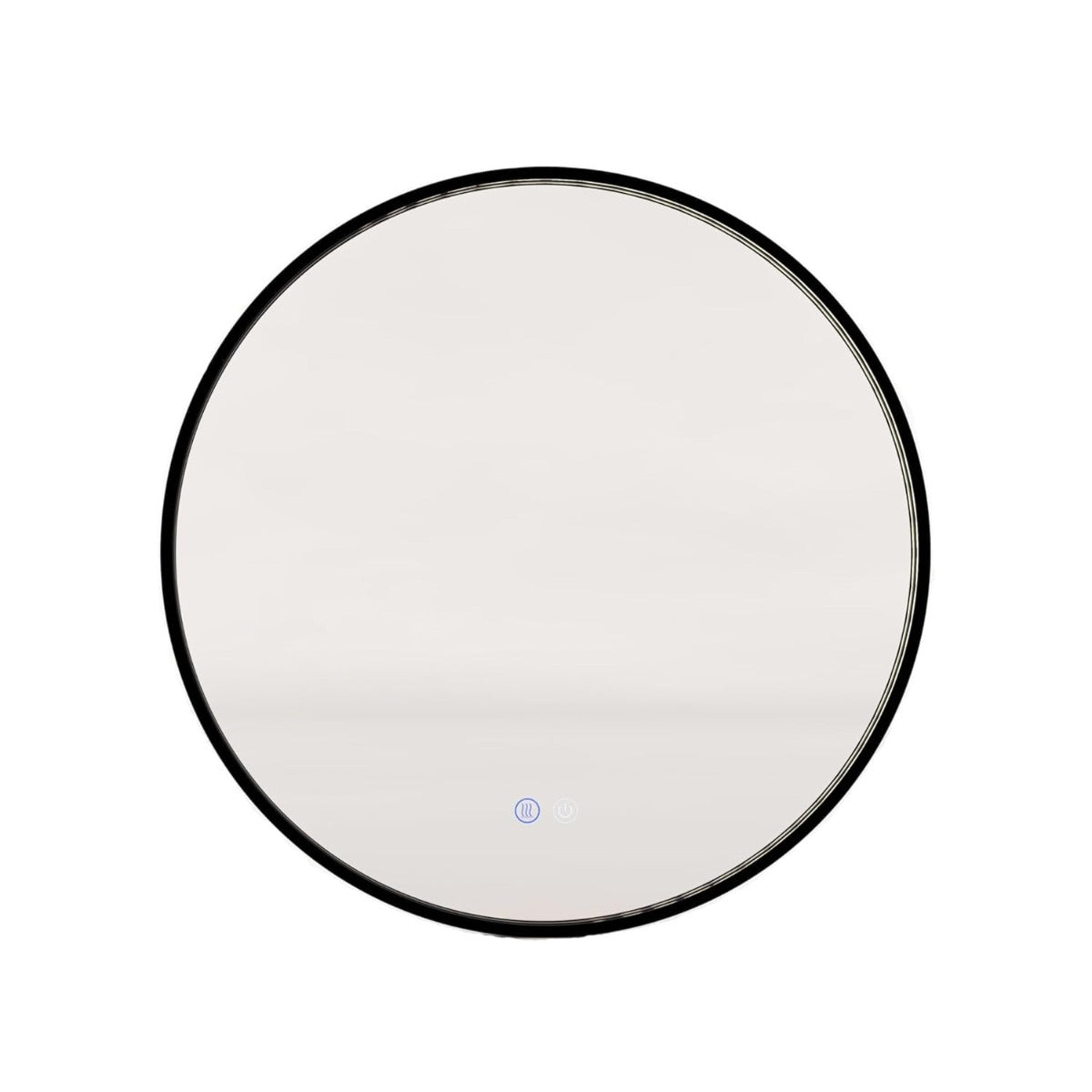 Espelho de Casa de Banho Antivapor LED 60 x 60 cm Espelho Redondo de Casa de Banho com Função de Memória Moldura de Alumínio