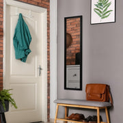 Espelho de Corpo Inteiro – 33 x 119 cm – Preto – Vidro Inquebrável