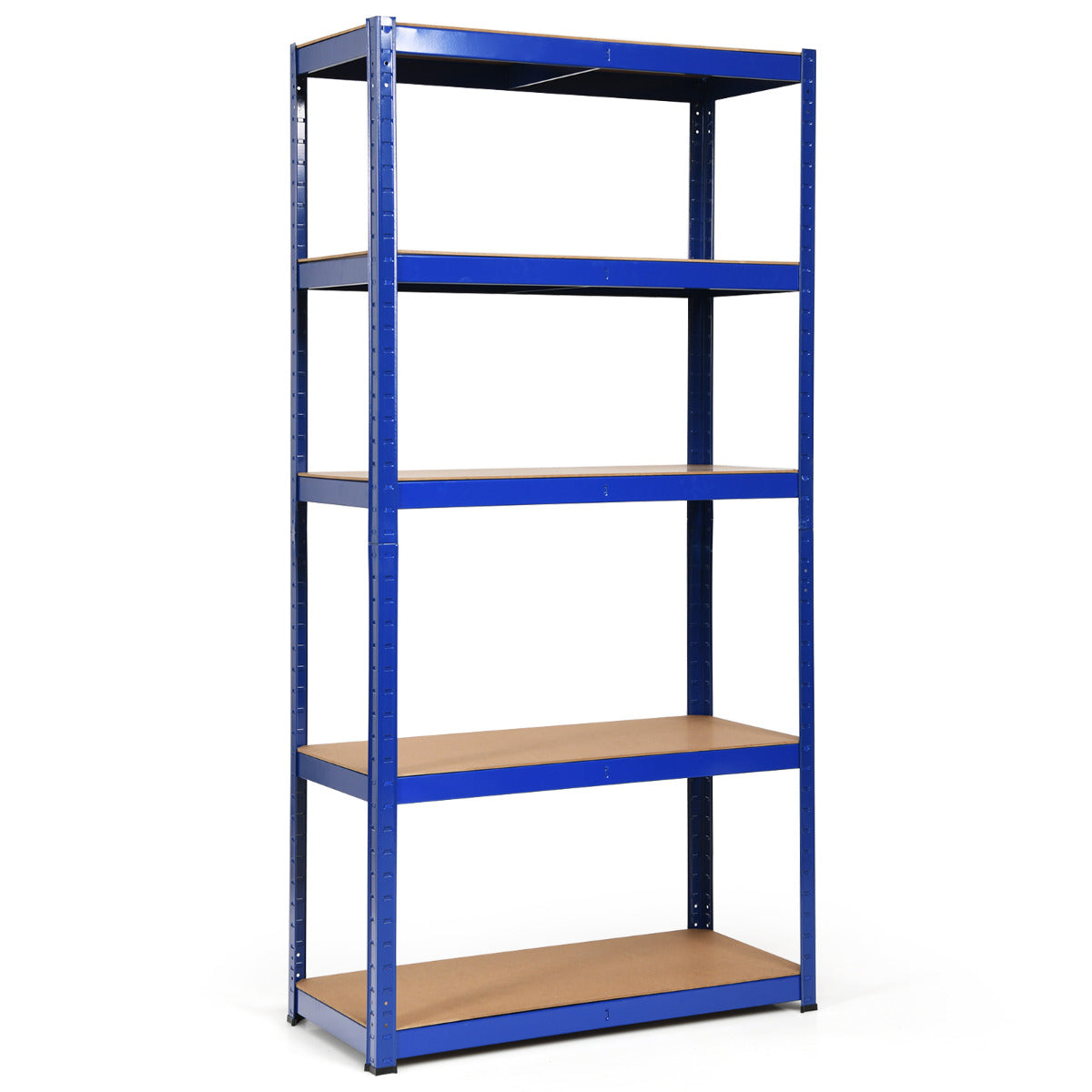 Estante com 5 Níveis e Prateleiras Reguláveis em Estrutura de Aço Resistente para Casa, Escritório, Quarto, Garagem 90 x 40 x 180 cm Azul