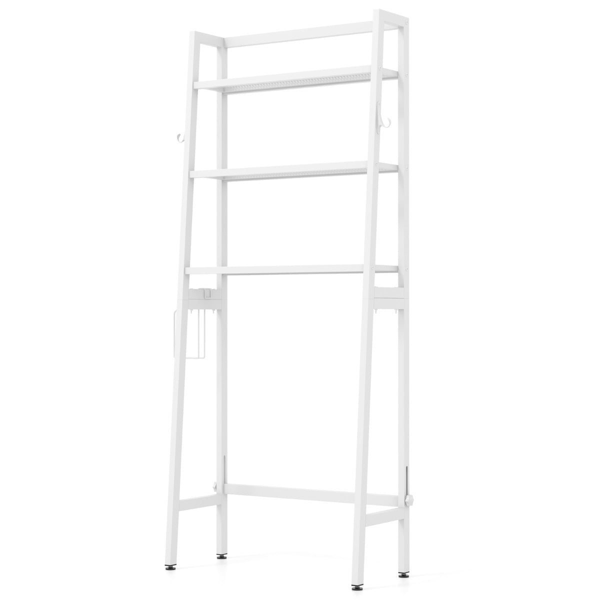 Estante de Casa de Banho – 3 Níveis – Branco – Metal
